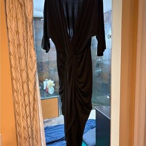 Baltic Born Black flux wrap Dress